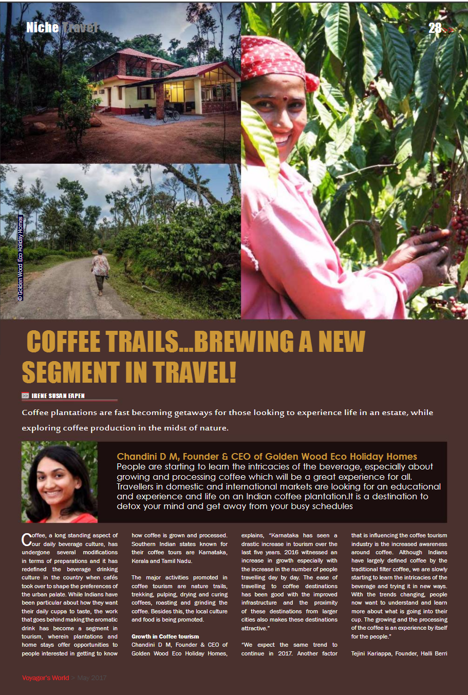 CLASSIC COFFEES - VOYAGERS WORLD - MAY 2017 ISSUE - PG 28 & 29 - COPY